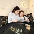 thumbnail image 5 of Homewish Boho Plant Mushrooms 7-Piece Twin Bedding,Floral Butterflies Dragonflies Bedding Comforter Set,Black Reversible, 5 of 8