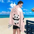 thumbnail image 5 of Coolnut Panda Beach Towel, Sand Free Super Absorbent Oversized Travel Towel with Mesh Bag for Beach,Camping, Swimming, Holiday, 30"x 60", 5 of 7