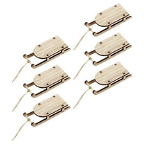 Homoyoyo Christmas Beige Wooden Sleigh for Tabletop Holiday Decoration