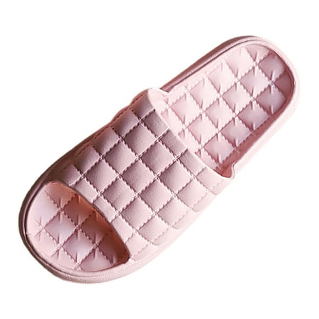 OJSFQUFP Women Shoes Casual New Slippers for Women In Summer Indoor Bathroom for Men Slippers for Couples Hotel Soft Soles Solid Color Sandals Mom Slippers Pink 39