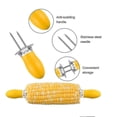 thumbnail image 2 of Paquete de 6 bandejas para maíz + 12 soportes para mazorcas de maíz, platos de plástico para maíz, bandeja de servicio transparente para cenas de mazorcas de maíz, 2 of 5