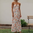 thumbnail image 1 of Gasa Halter Vestido largo Estampado floral Damas Estilo sexy Traje de vacaciones suelto FLhrweasw Nuevo, 1 of 7