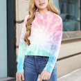 thumbnail image 2 of Godom Kids Crop Tops Girls Striped Long Sleeve Fashion Hoodies Pullover Sweatshirts, 2 of 4