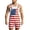 Red, variant on Bib Overalls for Men Bold American Flag Print Short Romper, Casual Daily & 4th of July Festival Outfit, 5XL