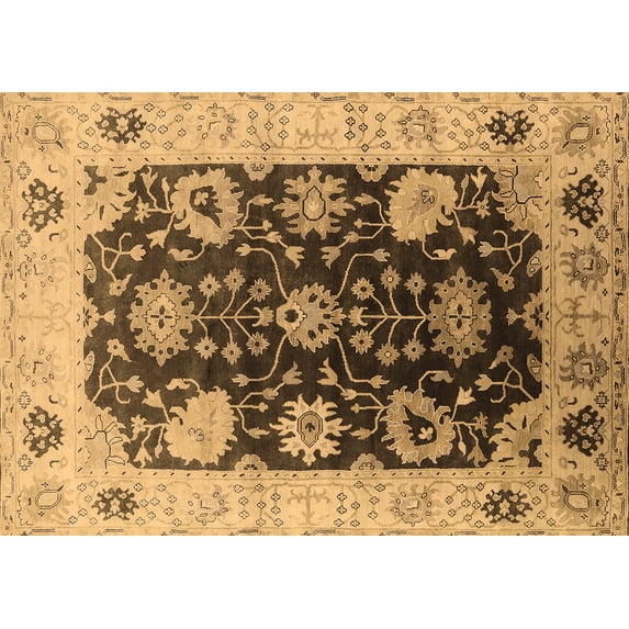 Ahgly Company Indoor Rectangle Oriental Brown Industrial Area Rugs, 8' x 10'