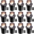 thumbnail image 7 of SUNVIE 12 pack Low Voltage Landscape Lighting 12W LED Outdoor In-Ground Waterproof Shielded Well Light with Wire Connector for Pathway Yard Fence Deck, 7 of 7