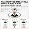 thumbnail image 2 of CNDRLEF 2-Pack Universal Bathroom Sink Stopper with Hair Catcher, Pop-up Drain Plug for 1.1–1.5 inch Bathroom Sink & Bathtub Drains, Anti-Clog Lavatory Sink Plug Replacement, Anti-Leak Drain Stopper, 2 of 9