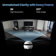 Enabot EBO Air 2 Plus FamilyBot with 3K Resolution, AI Assistant, 2-Way Video, Smart Patrol, 32-GB SD Card, Charging Dock, AC Adapter (Nebula Purple)