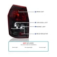 thumbnail image 3 of Spec-D Tuning Black Housing Red / Clear Lens Tail Lights Compatible with 2005-2008 Dodge Magnum, Left + Right Pair Assembly, 3 of 7