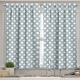thumbnail image 2 of Ambesonne Traditional Valance & Curtain, Portuguese, 55"x45", Blue White, 2 of 6