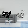 thumbnail image 2 of Reloj de pared con forma de gato, escultura decorativa de resina, arte abstracto, silencioso, sin , estatua de acrílico, ideal para dormitorio,, 2 of 8