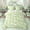 Green, variant on Erosebridal Princess Bowknot Girls Bedding Comforter Set, Green Cartoon Love Heart Queen Bedding Sets, 7 Pieces