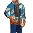 thumbnail image 2 of Vsdgher Lone Cowboy Desert Scene Mens Hoodies Zip Hoodie, Hoodies for Men, Zip-up Hooded Sweatshirt-Large, 2 of 5