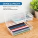 thumbnail image 4 of Caja de Lápices Transparente, 3 Paquetes de Organizador de Lápices Duros Grandes, Caja de Suministro de Plástico para Crayón Pincel Pintura Suministros Escolares, 4 of 6
