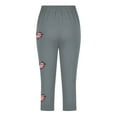 thumbnail image 2 of Juslio Girls Pants Kids Girls Fashion Print Summer Leisure Yoga Leggings Sports Cropped（Gray Capris， 10 Years）, 2 of 8