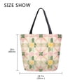 thumbnail image 5 of FORMRS Womens Canvas Tote Bag with Zipper Inner Pocket Shoulder Handbag, Retro Pink Stars, 5 of 7
