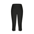 thumbnail image 3 of Timegard Womens Capri Pants 2pc Cropped Workout Legging High Waist Comfy Casual Knee Length Pants, 3 of 6