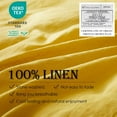 thumbnail image 2 of Simple&Opulence 100% Linen Duvet Cover Set with Washed-French Flax-3 Pieces Solid Color Basic Style Bedding Set-Breathable Soft Comforter Cover with 2 Pillowshams (Mustard Yellow,Queen), 2 of 8