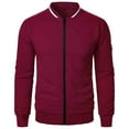 thumbnail image 4 of Male Solid Color Autumn And Winter Long Sleeve Jacket Coat Square Plaid Zipper Cardigan Sweatshirt Better Sweater Jacket for Men Men Fall Jacket Mens Work Coat Bracket Jacket Jackets for Men Fashion, 4 of 6