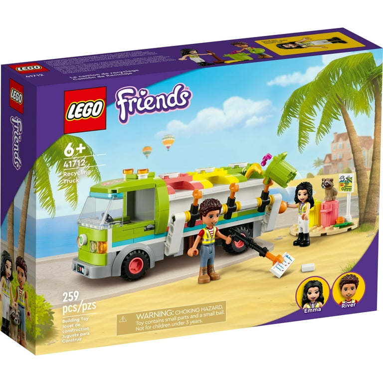 - and Mini Great Truck Dolls, LEGO 6+ Sorting Friends River Set 41712 Includes Toys Gift Girls Boys Emma and Toy Garbage Old, Kids Educational for for Bins, Years Recycling Learning