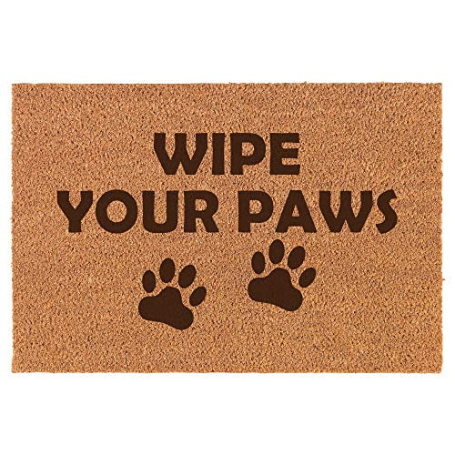 Coir Door Mat Doormat Funny Wipe Your Paws - Walmart.com