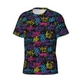 thumbnail image 5 of Vsdgher Graffiti Art Print Men's Dry Fit Mesh Athletic Shirts Moisture Wicking Tennis T-Shirt Tops, 5 of 9