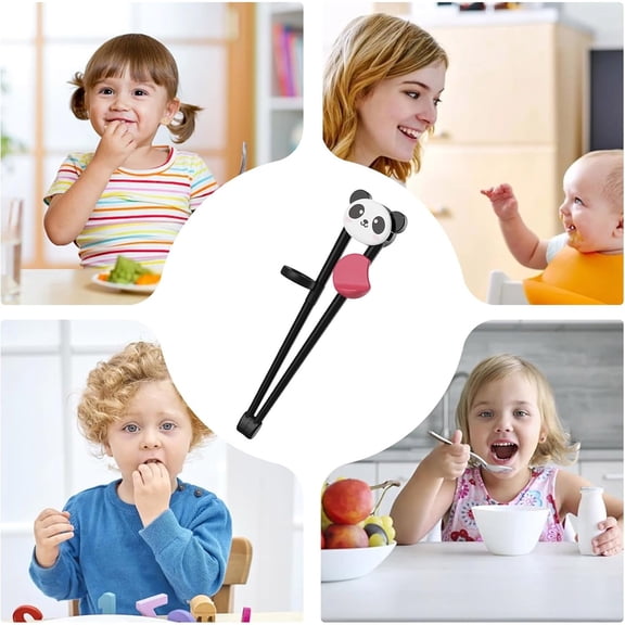 CaiYueKe Kids Training Chopsticks, Reusable Practice Sticks for Beginners, Toddler Learning Chopsticks with Animal Toppers, Fun Educational Utensils for Children, Easy Grip Trainer