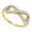 Yellow, variant on 10K White Gold Round Diamond Infinity Ring 0.3cttw