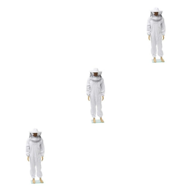 Bearachild Chaqueta Ventilada Para Apicultores Protección Ligera Y Eficaz Traje Protector De Apicultura Blanco L Type1 NO1