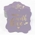 thumbnail image 2 of Inkdotpot Made With Love Wedding Bottle Tag Real Gold Foil Favor Bracket Shape Hang Tags Pack Of 50, 2 of 7