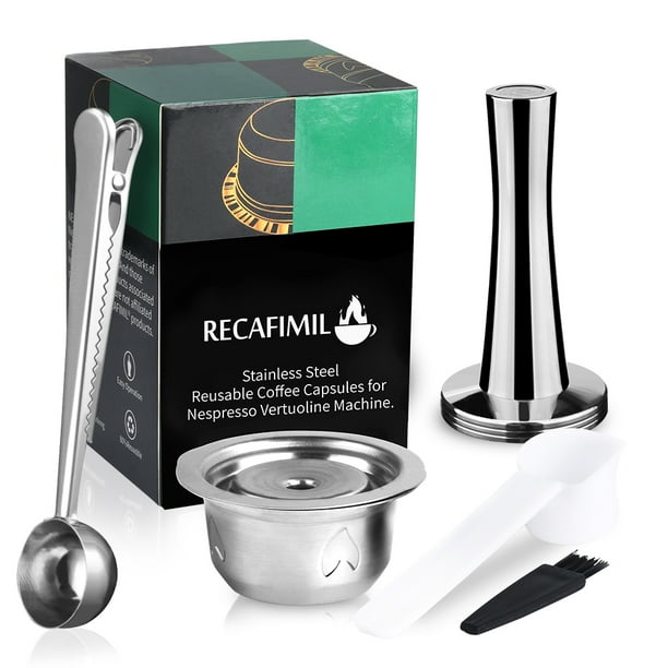 Stainless Steel Capsule Reusable Capsule Pods Set with ...
