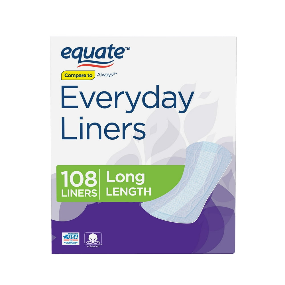 Equate Everyday Liners, Long, 108 Count