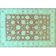 thumbnail image 1 of Ahgly Company Indoor Rectangle Oriental Light Blue Traditional Area Rugs, 2' x 5', 1 of 4