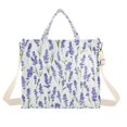 thumbnail image 7 of FORMRS Womens Corduroy Tote Bag Crossbody Shoulder Purse Handbag with Detachable Strap, Watercolor Lavender Pattern, 7 of 7