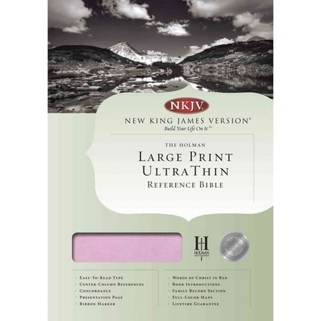 The Holy Bible: The New King James Version, Pink / Brown, LeatherTouch Ultra Thin Reference Bible