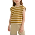thumbnail image 5 of Jalioing Cotton Tank Tops for Toddler Kids Casual Striped Crew Neck Sleeveless Shirts Little Boys Girls Summer Tops, 5 of 7