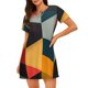thumbnail image 1 of Disketp Geometric Cube Pattern Art para Camisón Corto de Manga Corta para Mujeres, Camisón Cómodo con Escote Redondo, Bonito y Confortable, 1 of 6