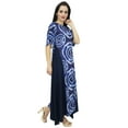 thumbnail image 3 of Bimba Women's Shibori Printed Rayon Summer Casual Boho Holiday Maxi Dress-4, 3 of 7