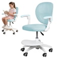 thumbnail image 2 of Lanzxjv Children Study Chair with Adjustable Footrest & Flip Arm, Kids Computer Chair , 360-degrees Swivel Mesh Office Chair for Home Bedroom Learning Room, 2 of 8