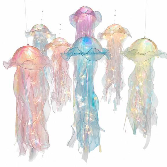 MONTERA Jellyfish Lights for Bedroom,Colorful Jellyfish Lamp Jellyfish Hanging Light,New Year's Eve Gadgets,Jellyfish Lantern Lights Decorations,Party Decorations Supplies Birthday Gifts
