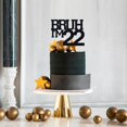 thumbnail image 3 of Brocha negra con purpurina ZACHAKO para decoración de tartas I'm 22 Happy 22nd, 3 of 7