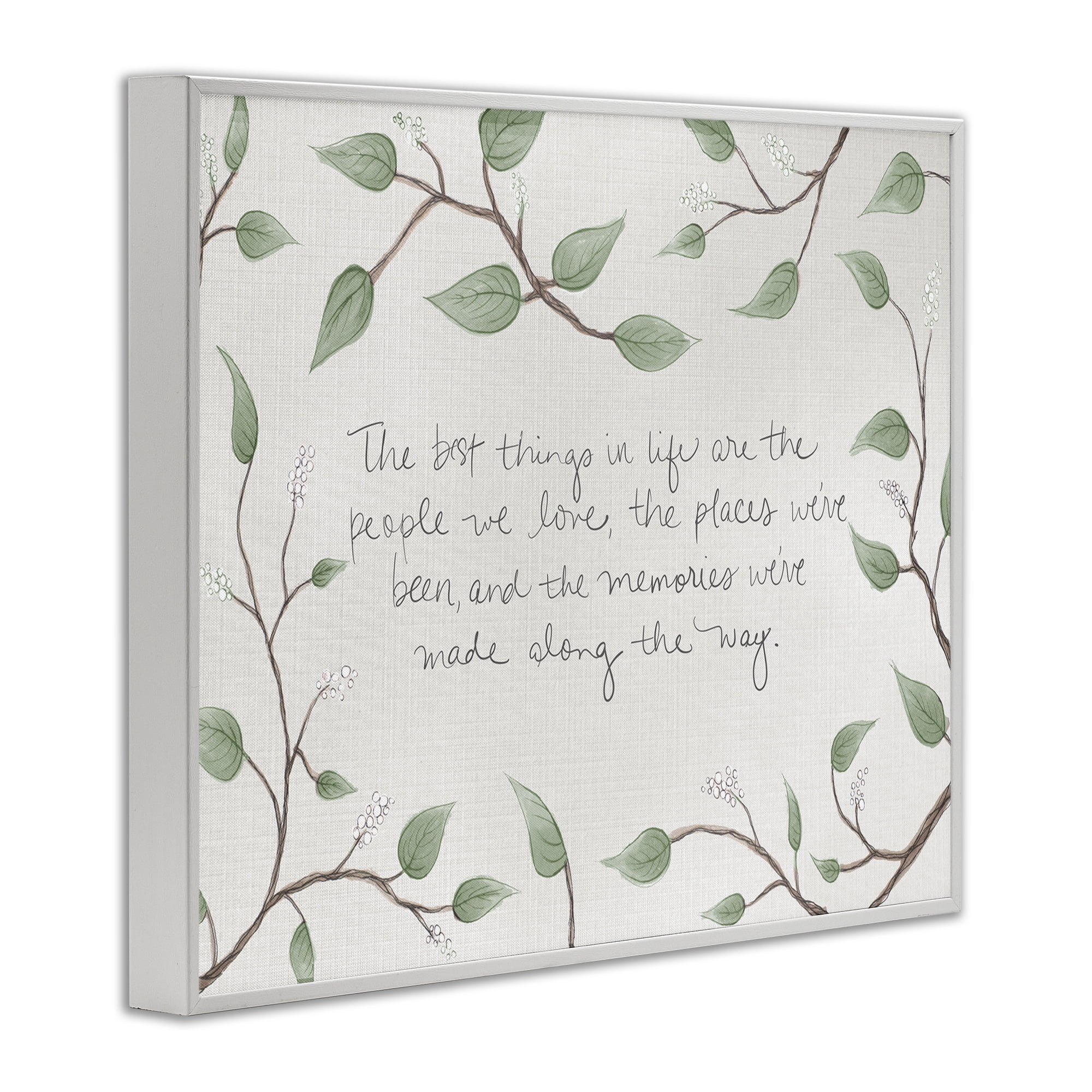 Stupell Industries The Best Things In Life White Framed Giclee Art, design by SD Graphics Studio