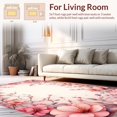 thumbnail image 2 of ODIKA 4'x6' Machine Washable Non-Slip Area Rug, Lively Floral Watercolor Style High Traffic Rug, Pink, 14690, 2 of 7