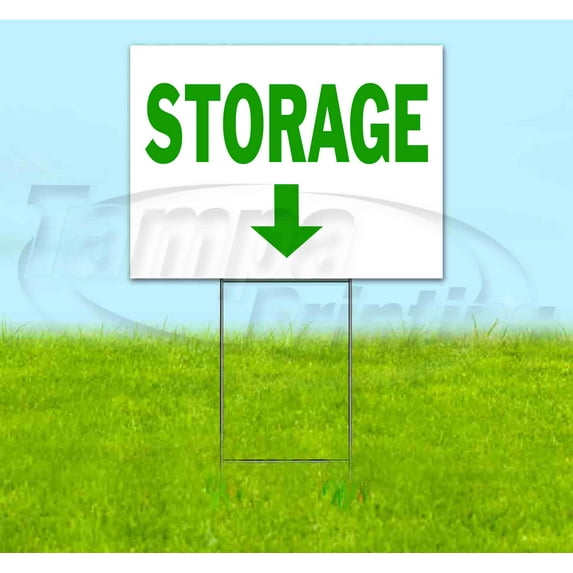 Storage Down (18" x 24") Yard Sign, Includes Metal Step Stake