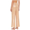 thumbnail image 2 of Haitryli Women's Sparkle Sequin Pants Drawstring Waist Wide Leg Straight Leg Long Pants for Nightclub Gold S, 2 of 6