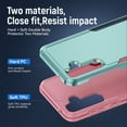 thumbnail image 4 of SaniMore for Samsung Galaxy A15 5G Case, Military Grade Drop Protection Slim Hard PC + Shock Absorption TPU Bumper Dual-Layer Shockproof Anti-Scratch Cover for Galaxy A15 5G 2024, Mint+Pink, 4 of 6