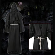 Plague Doctor Adult Costume Black Robe for Halloween Party Costume Cosplay Props