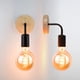 thumbnail image 5 of Lámpara de Pared de Madera Aplique Vintage Lámparas de Pared Accesorio E27 Lámpara Retro de Cabecera Decoración Industrial Comedor Dormitorio Luz, 5 of 5