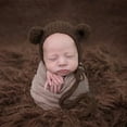 thumbnail image 6 of Baby Photoshooting Props Bear Outfit Knit Hat Suspenders Set Photo Posing Props Photography Props Bodysuit, 6 of 9
