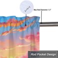 thumbnail image 5 of Sunflower Thermal Insulated Window Curtain Valance Sunset Colorful Sky Yellow Blooming Flower Privacy Decorative Rod Pocket Short Window Valance Curtains 54 by 18 in, 1 Panel, 5 of 6